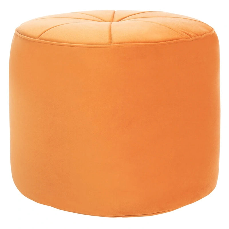 Pouf/Ottoman a cilindro in velluto Mukades di SAFAVIEH