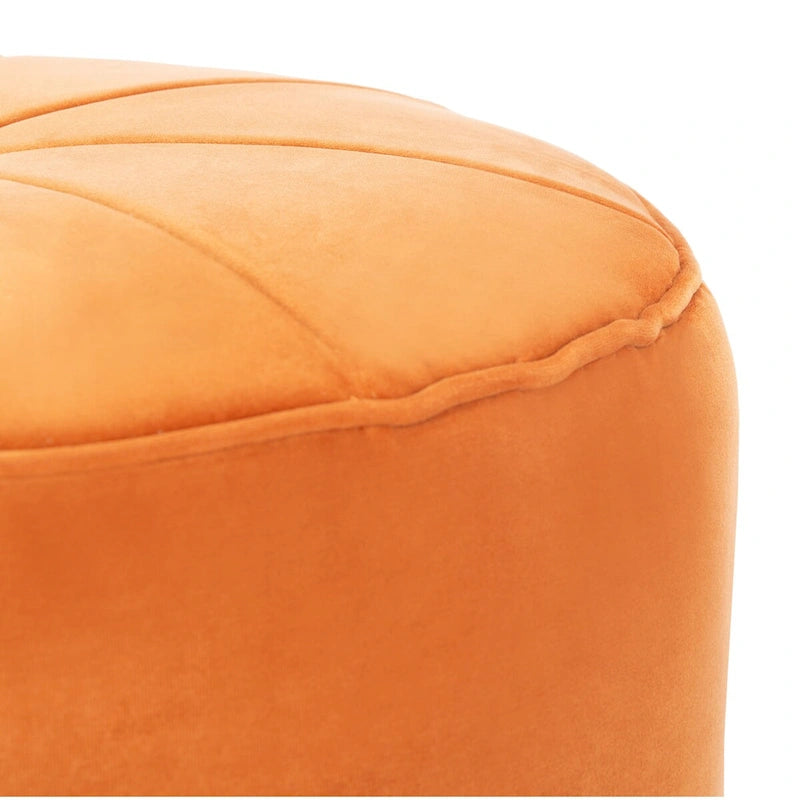 Pouf/Ottoman a cilindro in velluto Mukades di SAFAVIEH