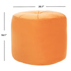 Pouf/Ottoman a cilindro in velluto Mukades di SAFAVIEH