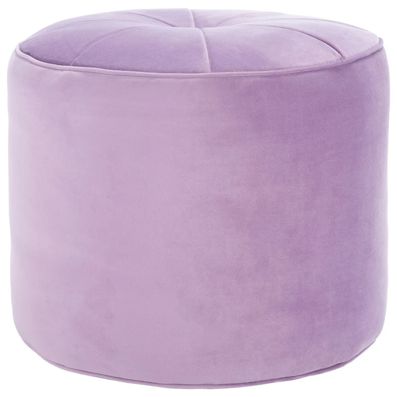 Pouf/Ottoman a cilindro in velluto Mukades di SAFAVIEH