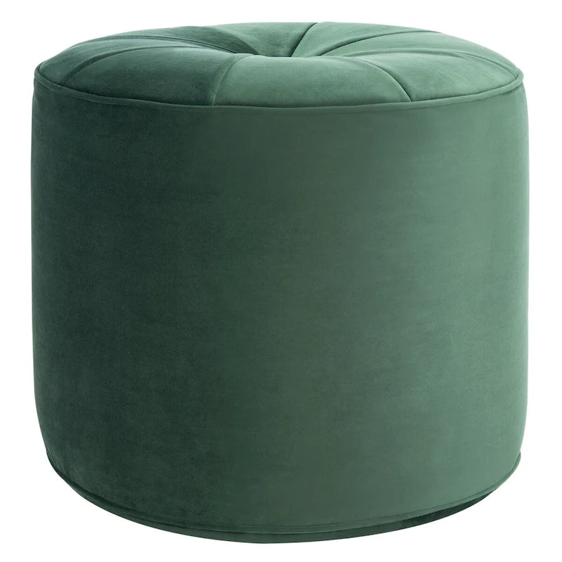 Pouf/Ottoman a cilindro in velluto Mukades di SAFAVIEH