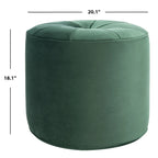 Pouf/Ottoman a cilindro in velluto Mukades di SAFAVIEH