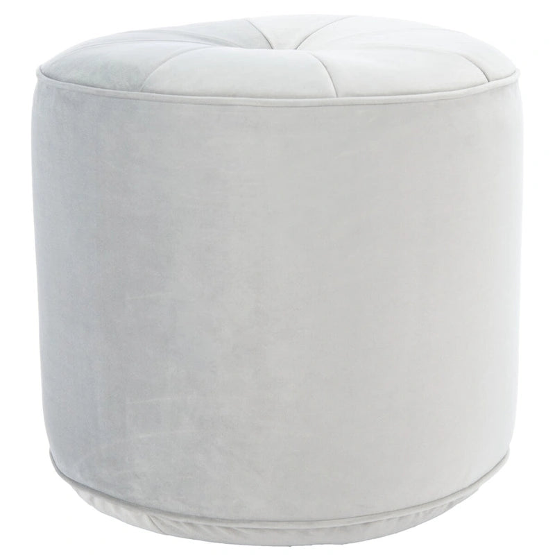 Pouf/Ottoman a cilindro in velluto Mukades di SAFAVIEH