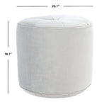 Pouf/Ottoman a cilindro in velluto Mukades di SAFAVIEH