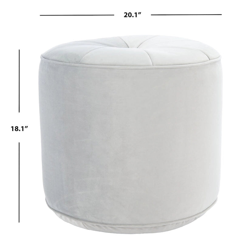 Pouf/Ottoman a cilindro in velluto Mukades di SAFAVIEH