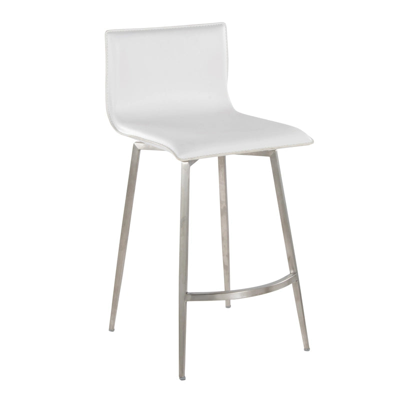 Sgabello da bancone fisso girevole Porch & Den Mara imbottito da 26" (set da 2)