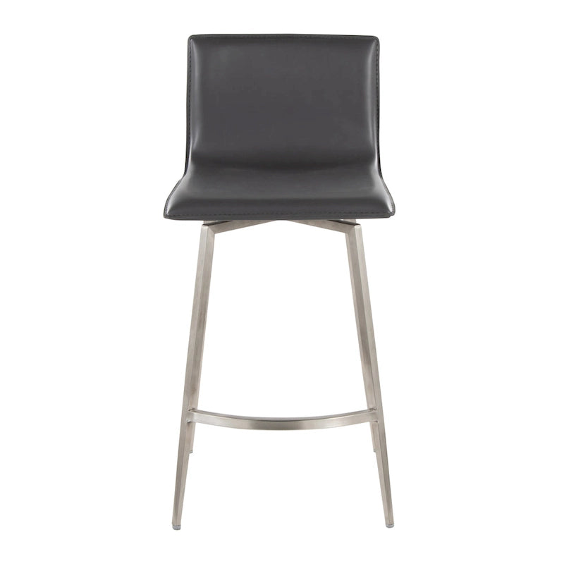 Sgabello da bancone fisso girevole Porch & Den Mara imbottito da 26" (set da 2)