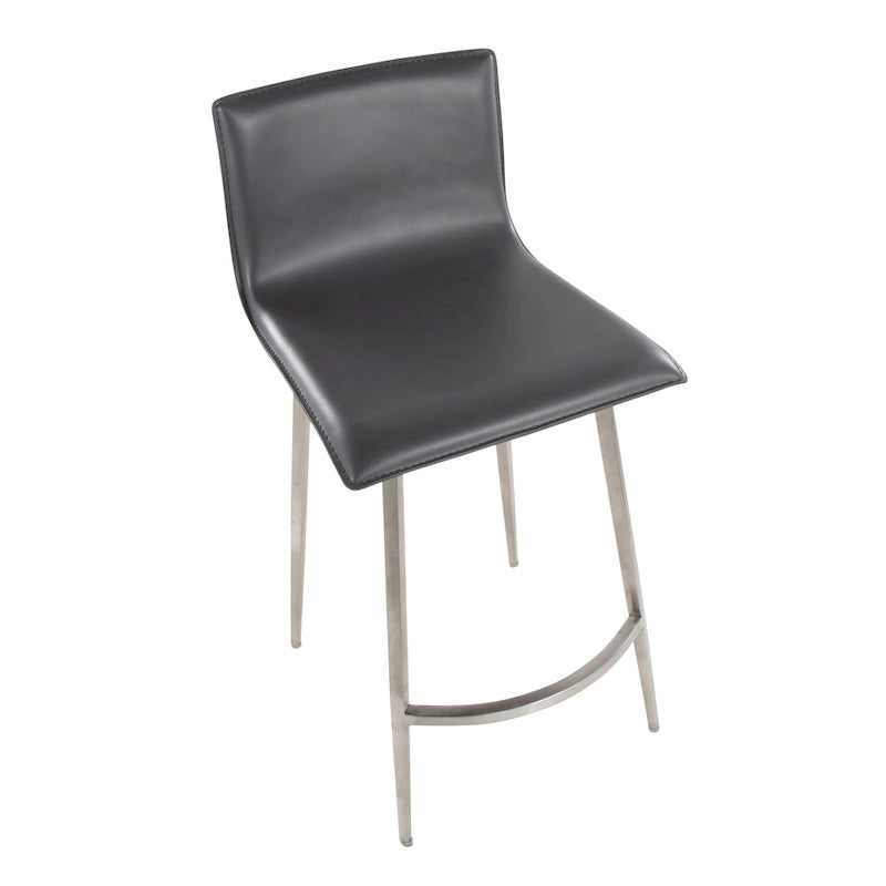 Sgabello da bancone fisso girevole Porch & Den Mara imbottito da 26" (set da 2)