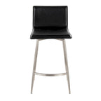Sgabello da bancone fisso girevole Porch & Den Mara imbottito da 26" (set da 2)