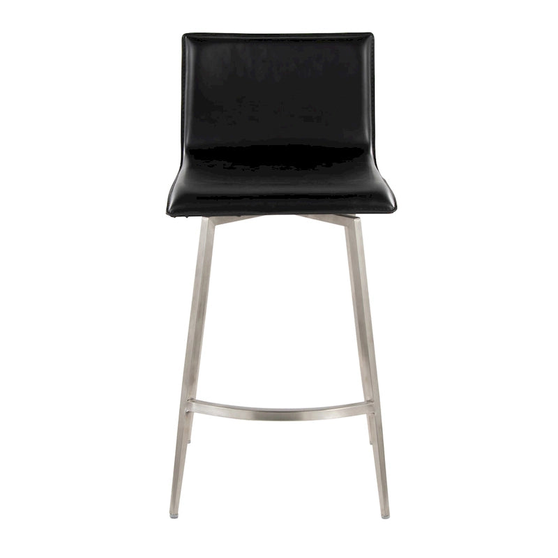 Sgabello da bancone fisso girevole Porch & Den Mara imbottito da 26" (set da 2)
