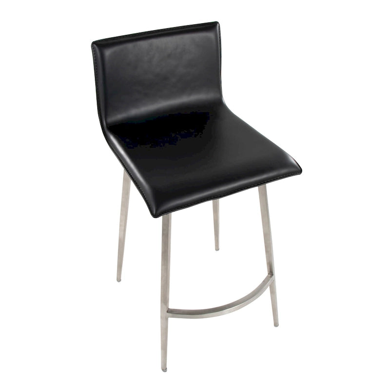 Sgabello da bancone fisso girevole Porch & Den Mara imbottito da 26" (set da 2)