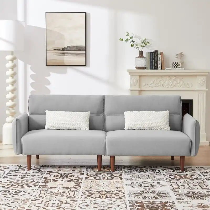 Divano letto futon convertibile GEITIN con 2 cuscini