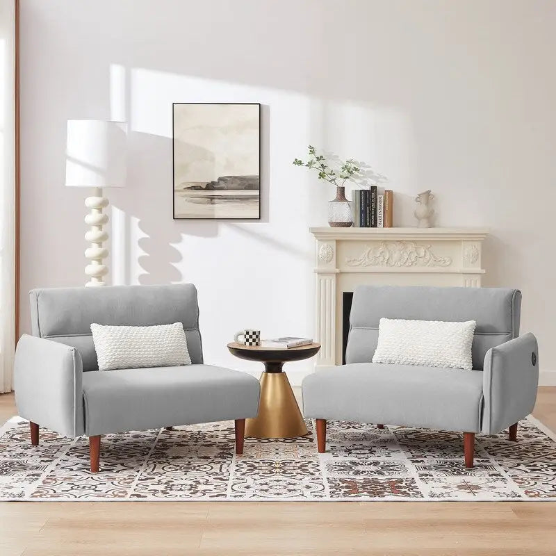 Divano letto futon convertibile GEITIN con 2 cuscini