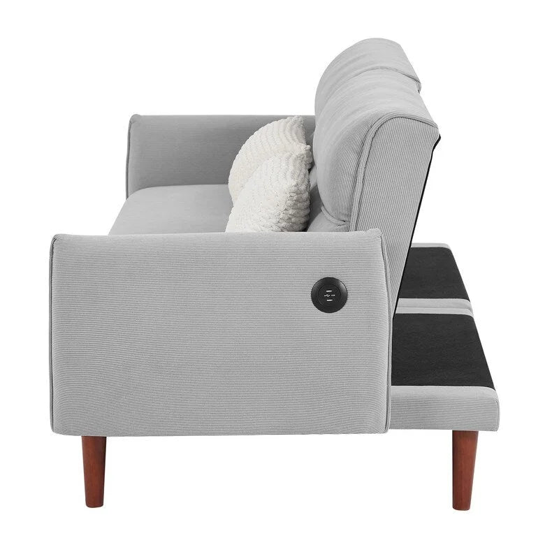 Divano letto futon convertibile GEITIN con 2 cuscini