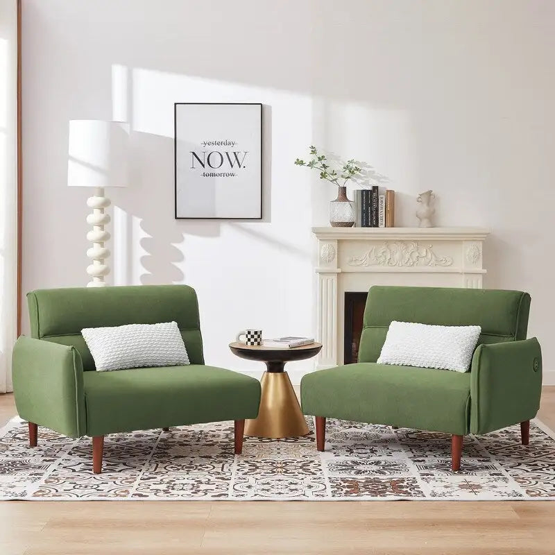 Divano letto futon convertibile GEITIN con 2 cuscini