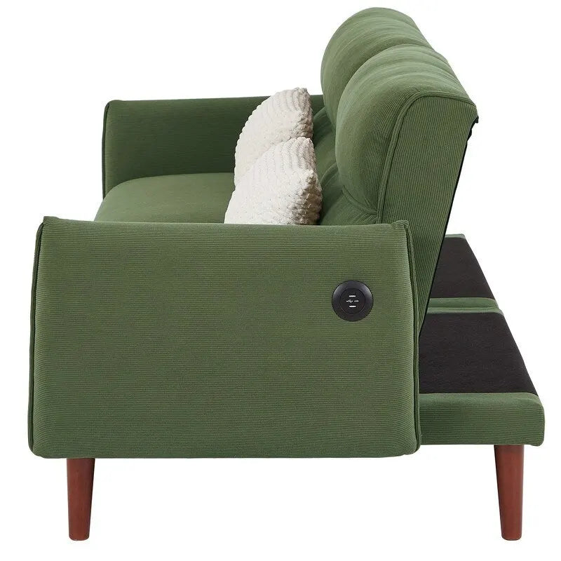 Divano letto futon convertibile GEITIN con 2 cuscini