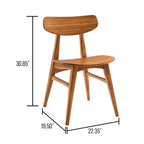 Sedia da pranzo in bambù marrone/ambra/naturale, stile metà secolo, set da 2