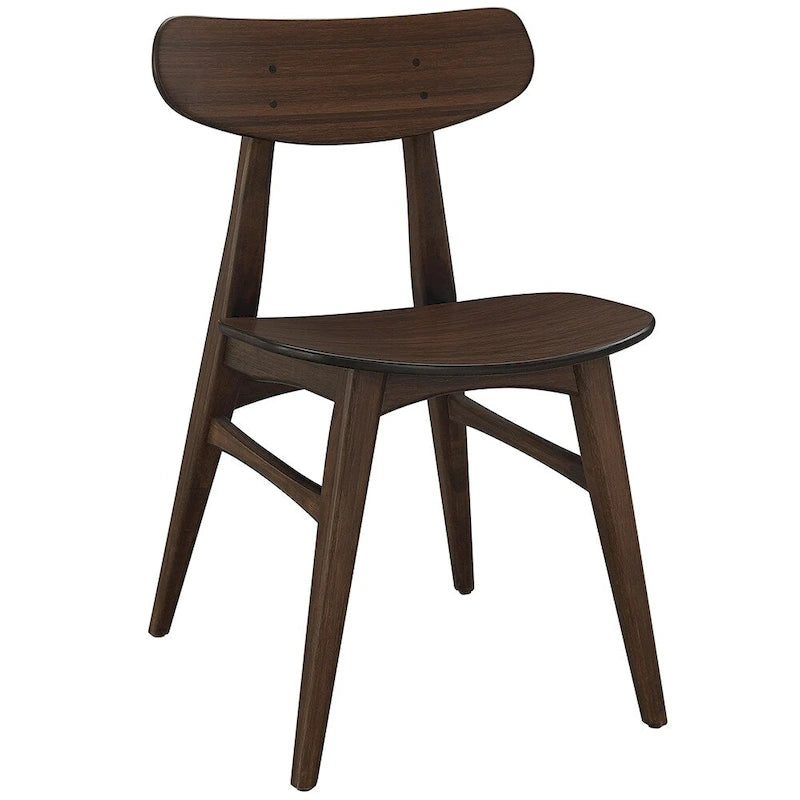 Sedia da pranzo in bambù marrone/ambra/naturale, stile metà secolo, set da 2