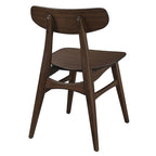 Sedia da pranzo in bambù marrone/ambra/naturale, stile metà secolo, set da 2