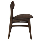 Sedia da pranzo in bambù marrone/ambra/naturale, stile metà secolo, set da 2