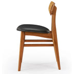 Sedia da pranzo in bambù marrone/ambra/naturale, stile metà secolo, set da 2