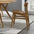 Sedia da pranzo in bambù marrone/ambra/naturale, stile metà secolo, set da 2