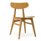 Sedia da pranzo in bambù marrone/ambra/naturale, stile metà secolo, set da 2