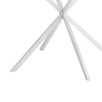 Tavolo da pranzo rotondo bianco/nero, gambe incrociate, 2-4 posti a sedere