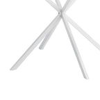 Tavolo da pranzo rotondo bianco/nero, gambe incrociate, 2-4 posti a sedere