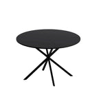 Tavolo da pranzo rotondo bianco/nero, gambe incrociate, 2-4 posti a sedere