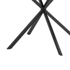 Tavolo da pranzo rotondo bianco/nero, gambe incrociate, 2-4 posti a sedere