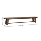 Panca decorativa Rockridge in legno di mango, marrone medio