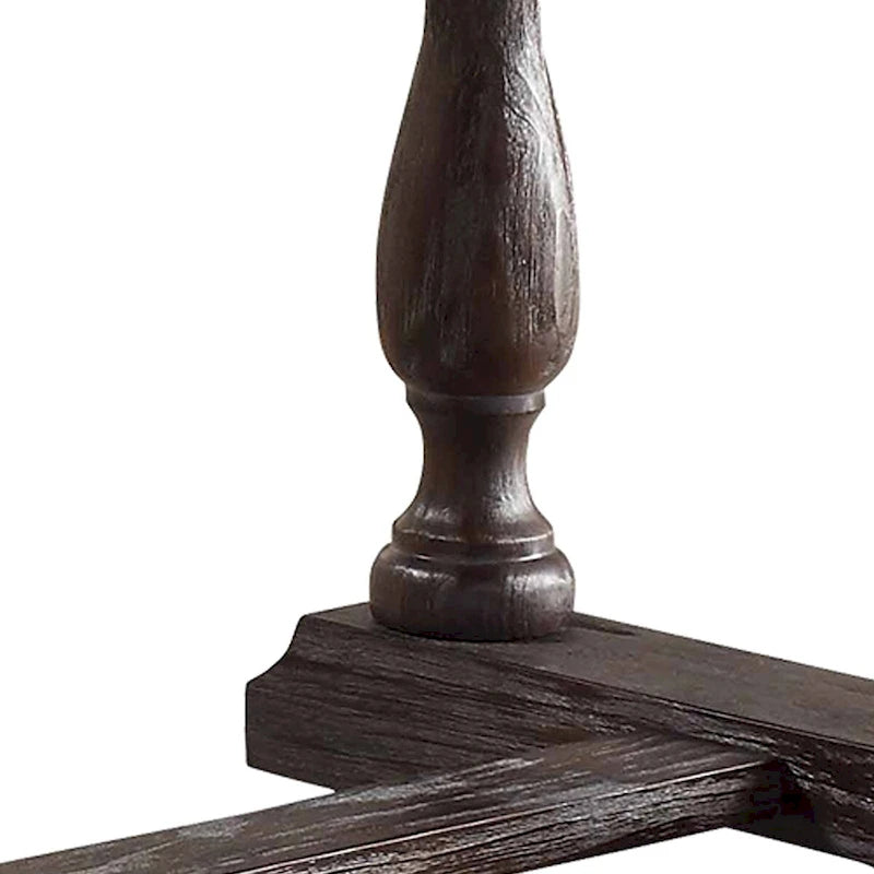 Tavolo da Pranzo Rettangolare con Piano in Marmo Bianco, Gambe in Legno, 6 Posti