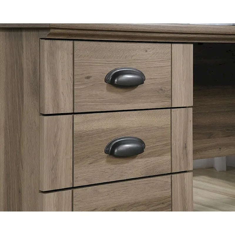 Scrivania direzionale a L della collezione Harbor View di Sauder