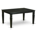 Set da pranzo 7 pezzi East West Furniture – un tavolo da pranzo e 6 sedie da sala da pranzo in similpelle, 42x60 pollici, nero