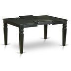 Set da pranzo 7 pezzi East West Furniture – un tavolo da pranzo e 6 sedie da sala da pranzo in similpelle, 42x60 pollici, nero