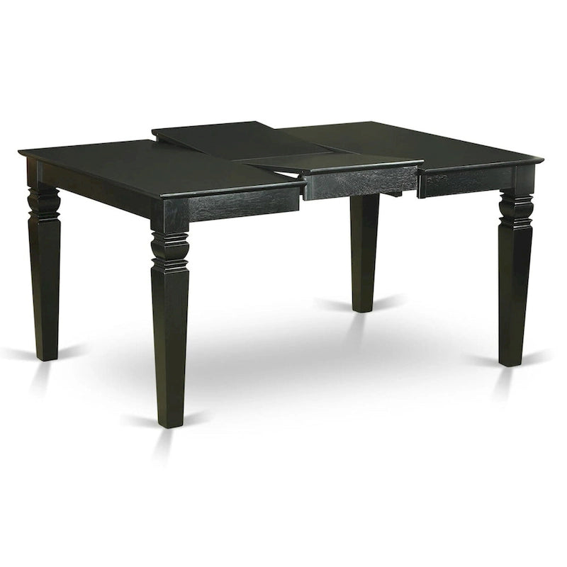Set da pranzo 7 pezzi East West Furniture – un tavolo da pranzo e 6 sedie da sala da pranzo in similpelle, 42x60 pollici, nero