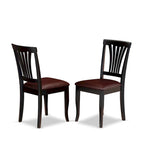 Set da pranzo 7 pezzi East West Furniture – un tavolo da pranzo e 6 sedie da sala da pranzo in similpelle, 42x60 pollici, nero