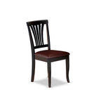 Set da pranzo 7 pezzi East West Furniture – un tavolo da pranzo e 6 sedie da sala da pranzo in similpelle, 42x60 pollici, nero