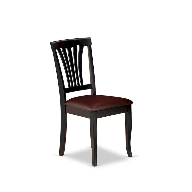 Set da pranzo 7 pezzi East West Furniture – un tavolo da pranzo e 6 sedie da sala da pranzo in similpelle, 42x60 pollici, nero