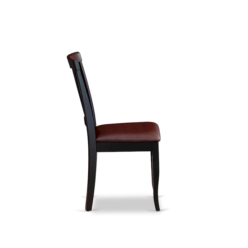 Set da pranzo 7 pezzi East West Furniture – un tavolo da pranzo e 6 sedie da sala da pranzo in similpelle, 42x60 pollici, nero