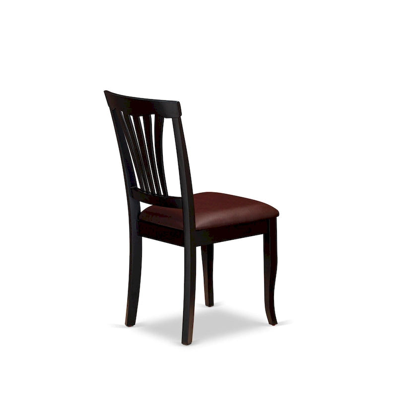 Set da pranzo 7 pezzi East West Furniture – un tavolo da pranzo e 6 sedie da sala da pranzo in similpelle, 42x60 pollici, nero