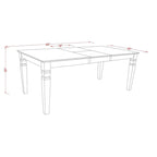 Set da pranzo 7 pezzi East West Furniture – un tavolo da pranzo e 6 sedie da sala da pranzo in similpelle, 42x60 pollici, nero