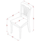 Set da pranzo 7 pezzi East West Furniture – un tavolo da pranzo e 6 sedie da sala da pranzo in similpelle, 42x60 pollici, nero