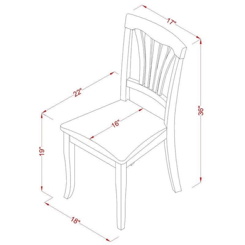 Set da pranzo 7 pezzi East West Furniture – un tavolo da pranzo e 6 sedie da sala da pranzo in similpelle, 42x60 pollici, nero