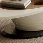 Tavolino da Caffè Ovale in Vetro Temperato Grigio, Struttura in Acciaio, 129,5 cm L × 65 cm P × 36,5 cm H